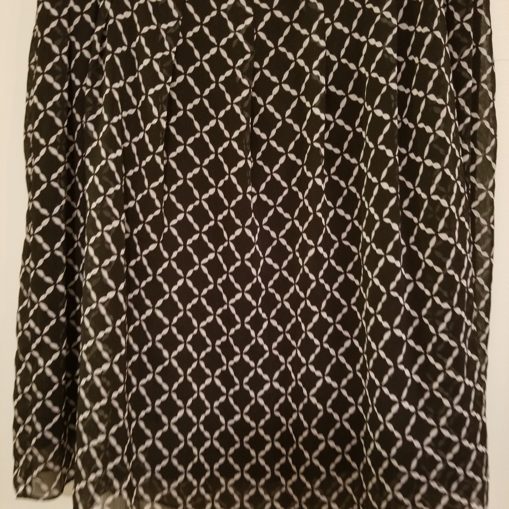 Skirt..sheer top material with black liner